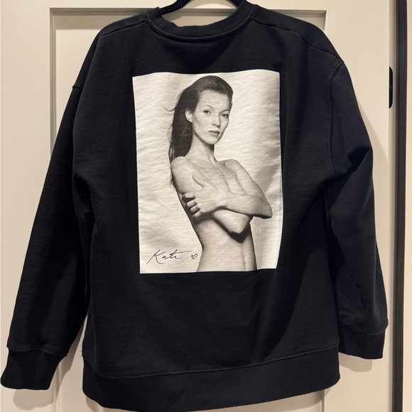 新品　ZARA　KATE MOSS　スウェット Zara Kate Moss Iconic Image by Terry O Neil Sweatshirt